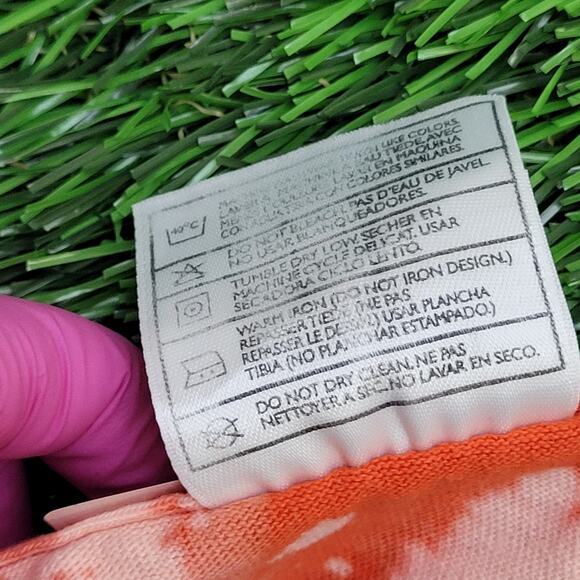 Vintage 90s NIKE Bleached Shirt Womens S/M 17x24 Orange USA - Picture 6 of 15